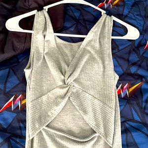 Grey midi dress perfect for game day! Size small never worn. Ribbed material.